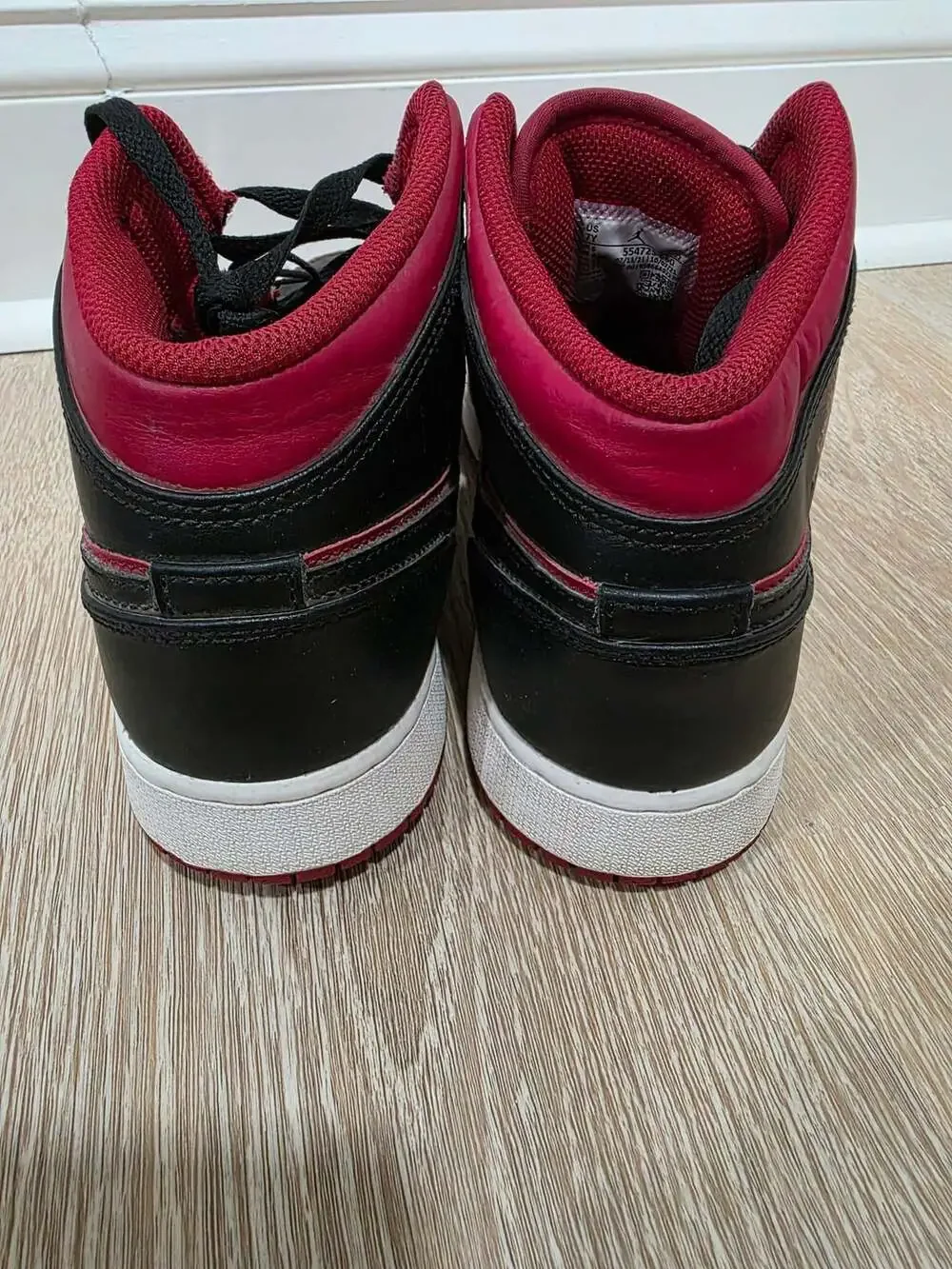 Jordan Air Jordan 1 Mid Size 7Y Reverse Bred Gym Red Black White